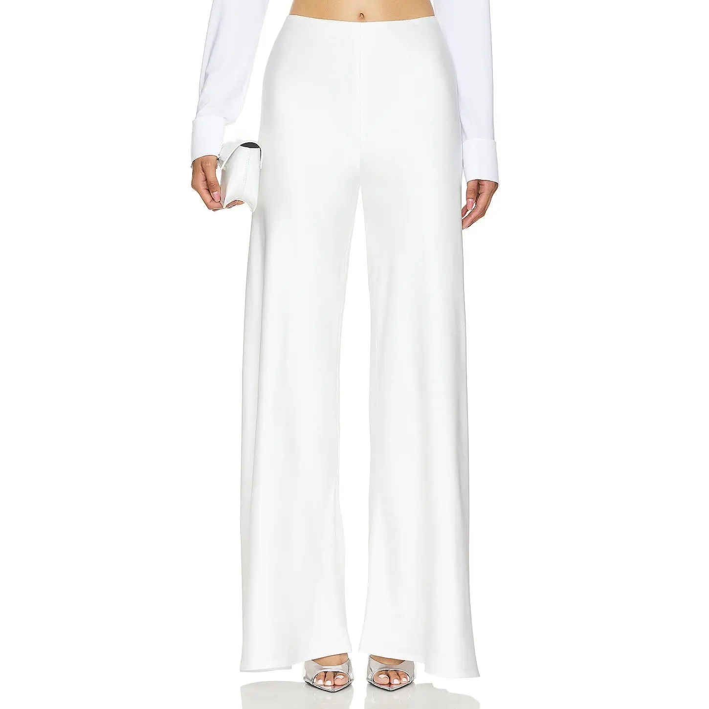 Norma Kamali Bias Elephant Pant in Snow White