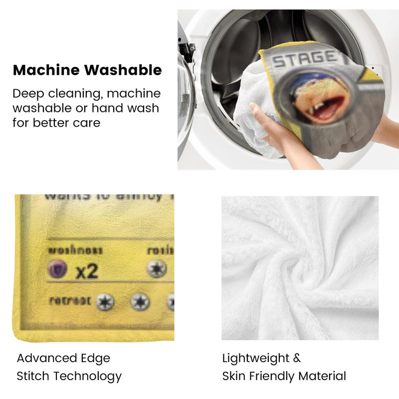 Sml Jeffy's uniquely printed flannel microfiber blanket is suitable for all seasons and can be used as sofa or office bedding, making it a great gift for fans.