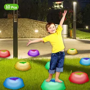 Kids Light-Up Balance Trainer Set 10-Piece Indoor Activity for Toddlers Aged 3+ Improve Coordination Gymnastics Obstacle Course fathersdaygift