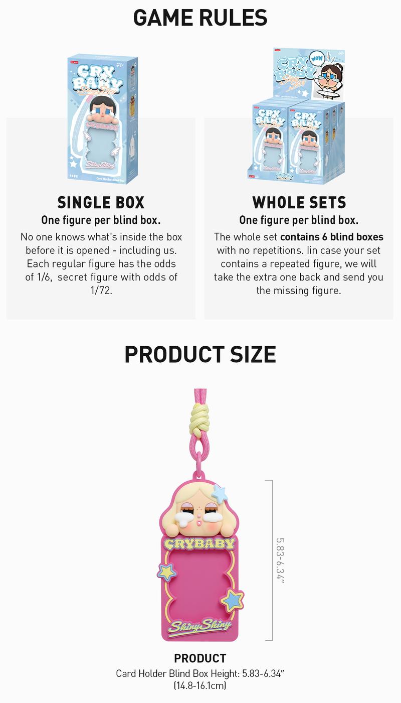 POP MART CRYBABY SHINY SHINY SERIES-Card Holder Blind Box