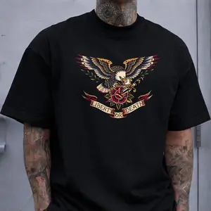 Patriotic Liberty or Death Eagle Graphic Tee, Vintage American Eagle Print Shirt