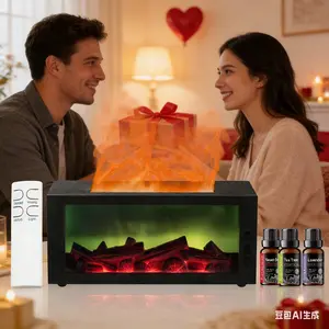 Flame Design Humidifier  7-Color LED Diffuser for Relaxation & Better Sleep