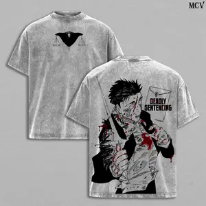 Hiromi Higuruma Washed Vintage Tee – Jujutsu Kaisen Anime Deadly Sentencing Judgeman Graphic T-Shirt, Unisex Oversize Heavyweight Cotton Manga Streetwear, JJK Tee
