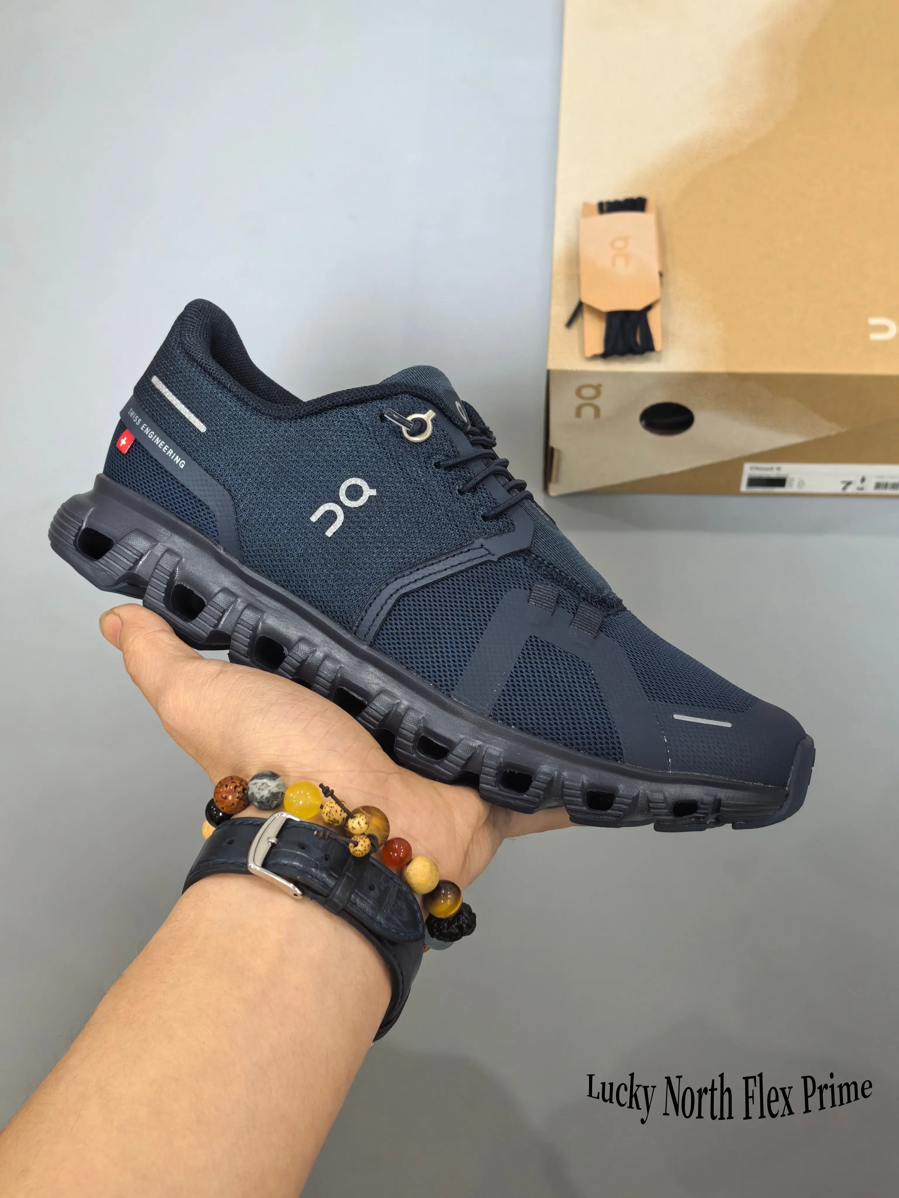 Navy Blue Low-Top Running Shoes – Breathable Mesh & Synthetic Leather Sneakers with CloudTec Cushioned Sole for Men & Women, Lightweight Casual & Sport Trainers for Walking, Gym & Daily Wear
