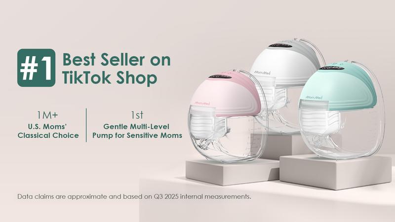 MomMed Wearable Breast Pump S21, Hands-Free Electric Breast Pump, Personalized Electric Portable Breast Pump, Large Capacity And Strong Suction for More Milk, Portable, Leak-Proof & Ultra-Quiet Breast Pump
