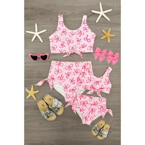Mom & Me - Pink Bow Bikini