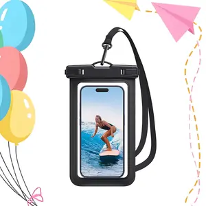 Waterproof Phone Case, Universal Protective Cover for iPhone 17/16/15/14/13 Pro Max Plus (Supports up to 8.9 inches), IPX8 Waterproof Beach Travel Essential Phone Waterproof Protection Bag