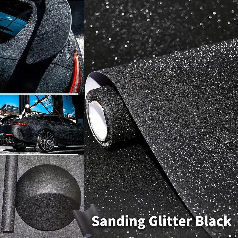 Matte Frosted Sanding Glitter Vinyl Wrap Film, Self Adhesive DIY Car Motorcycle Bicycle Internal External Decoration Sticker Decal, Car Decals, Vehicle Exterior Decoration, Motorcycle Accessory