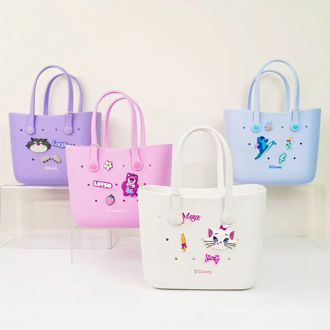 Disney Mini & Large Tote Bags with Handle, Cute, Durable, and Sturdy EVA Bags Versatile for School, Work, Tutorials, and Picnics featuring Lotso, Marie, Lucifer Squishable lunch bag for Women Girls DealsForYouDaysDealsForYouDays