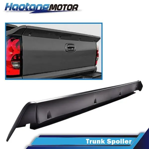CROSSDESIGN New in Box PP Plastic Trunk Spoiler Wing - Automotive Truck Accessory, Replacement Rear Trunk Lip for 1999-2006 Chevy Silverado Sierra 1500 Fleetside Only, Enhances Vehicle Styling, Brand New