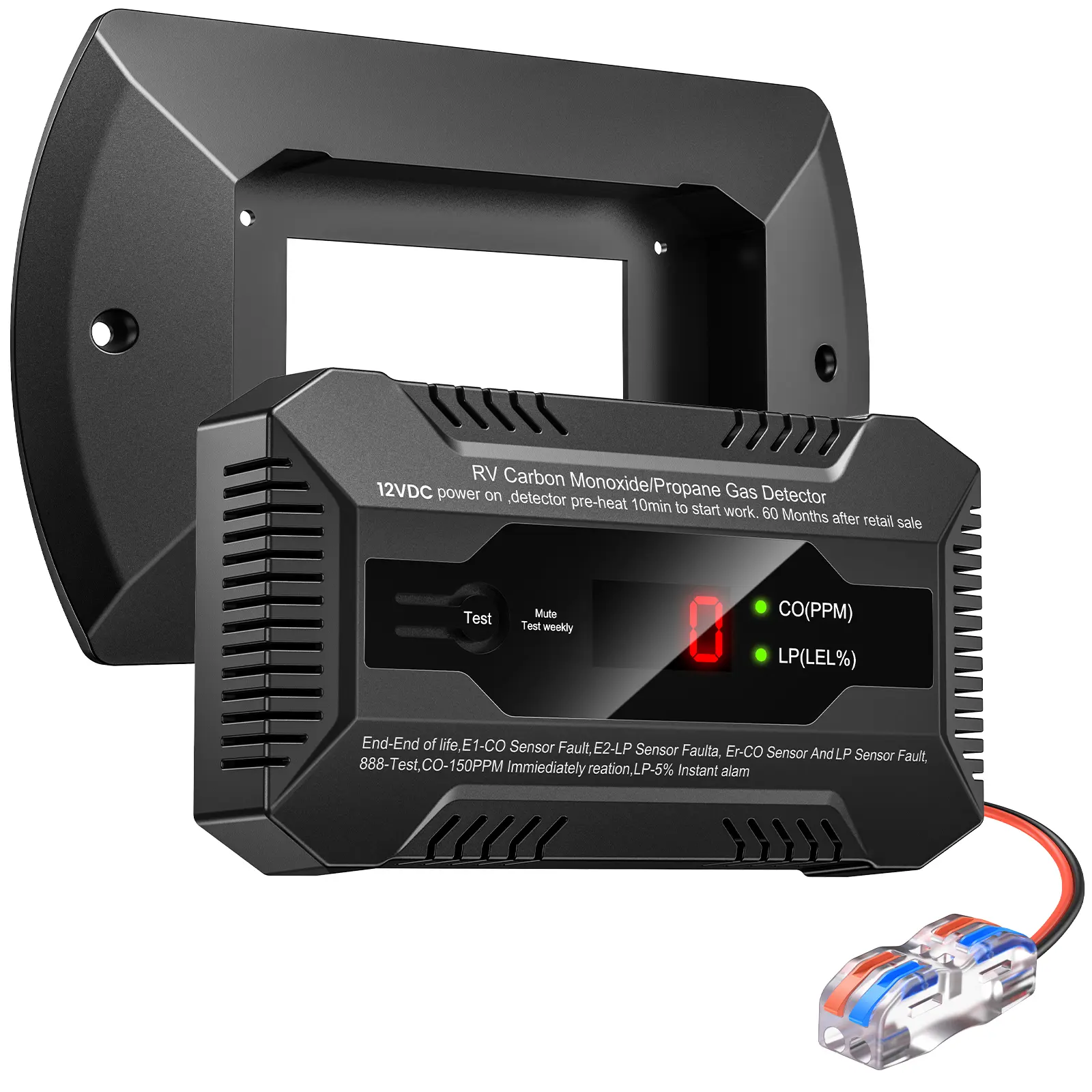 YoungSa RV Propane Gas Portable Detector, 2 in 1 Dual LP Gas Alarm with Separate LED Indicator Light, 85dB Loud Alarm for Motorhome Travel Trailer, Motor Coach, Truck Camper,camping essentials