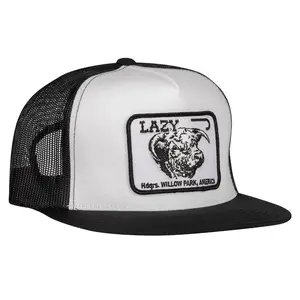 Lazy J Ranch White & Black Willow Cattle Headquarters Classic Five Panel Trucker Hat