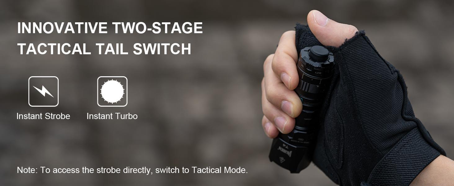 Wuben T4 Rechargeable EDC Outdoor Flashlight - 850 Lumens, 3 Modes, Waterproof, Tactical Aluminum Torch for Security, Emergency, Hiking - Lighting