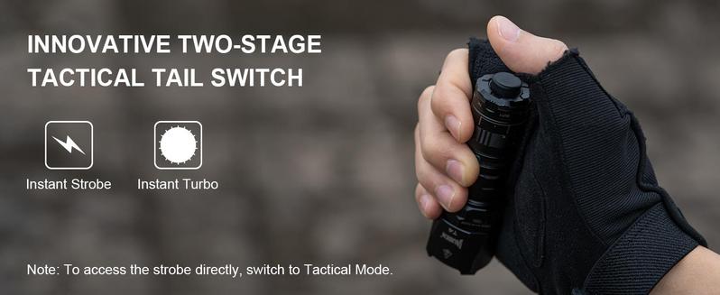 Wuben T4 Rechargeable EDC Outdoor Flashlight - 850 Lumens, 3 Modes, Waterproof, Tactical Aluminum Torch for Security, Emergency, Hiking - Lighting