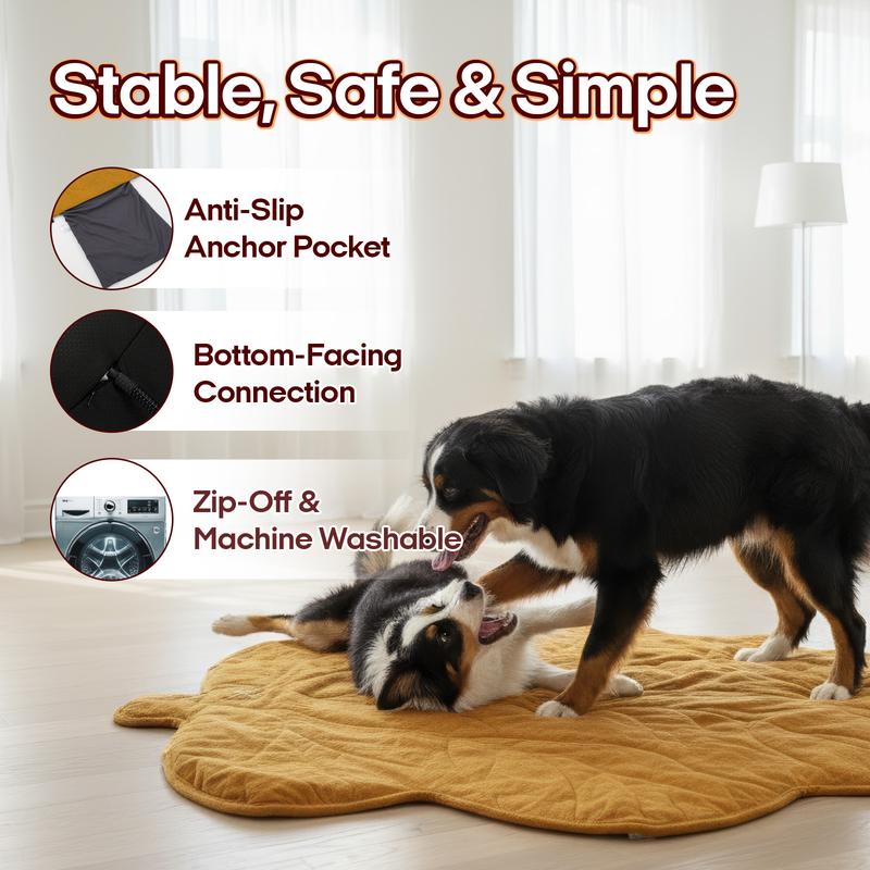 Vagascape Abdominal Heated Pet Pad for Dogs & Cats – 7-Layer Safety Design, Auto Overheat Protection, Chew-Resistant Cord, Waterproof & Machine Washable, Ideal for Indoor & Outdoor Use Shaped Beds Mats