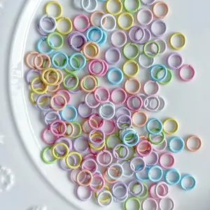 8MM Pastel Macaron or Solid Color Iron Painted Jump Rings