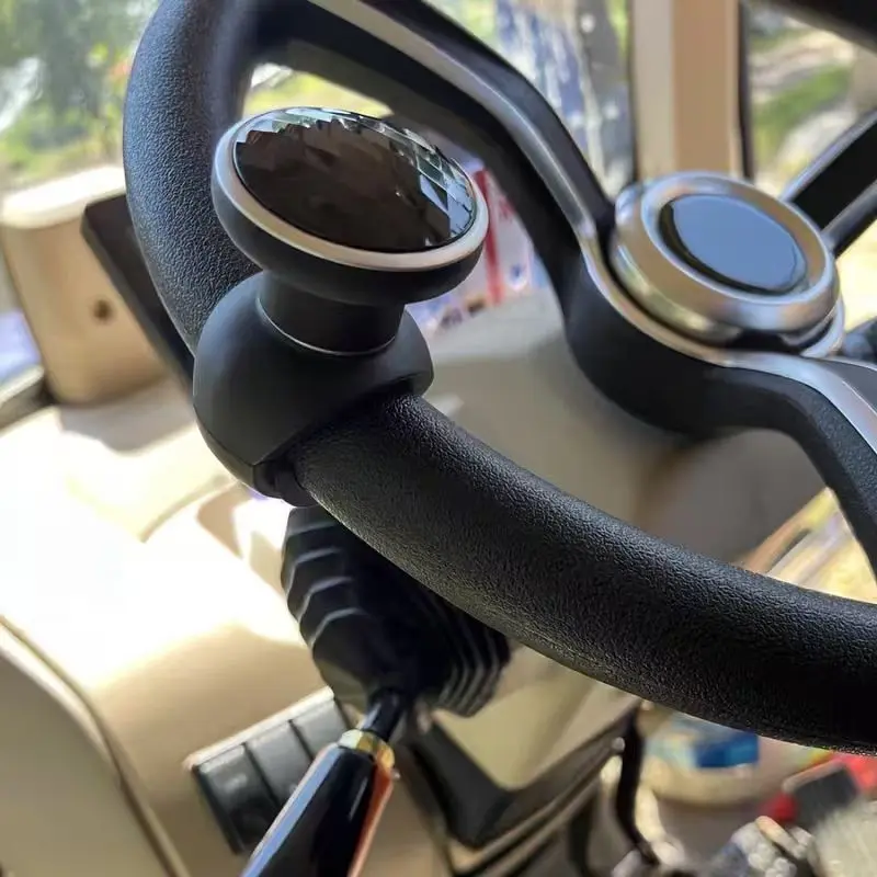 Steering Wheel Knob Spinner - Universal Non-Slip Fit, ABS & Premium Silicone Finish Suicide Knob with Metal Ball Bearing - Ideal for Cars, Trucks, Boats (Silicone Red)