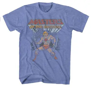 Adult & Youth He-Man Masters of the Universe T-Shirt, Classic 80s Cartoon Hero Graphic Tee, Unisex Casual Streetwear, Retro Pop Culture Apparel