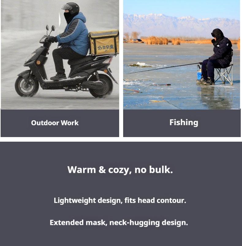 Outdoor winter warm hat neckband integrated cycling mask sports ski head cover neck windproof cold