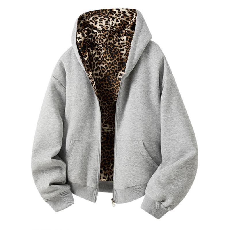 Trendy Two-Sided Wearable Hoodie Jacket, Unisex Heavyweight Loose