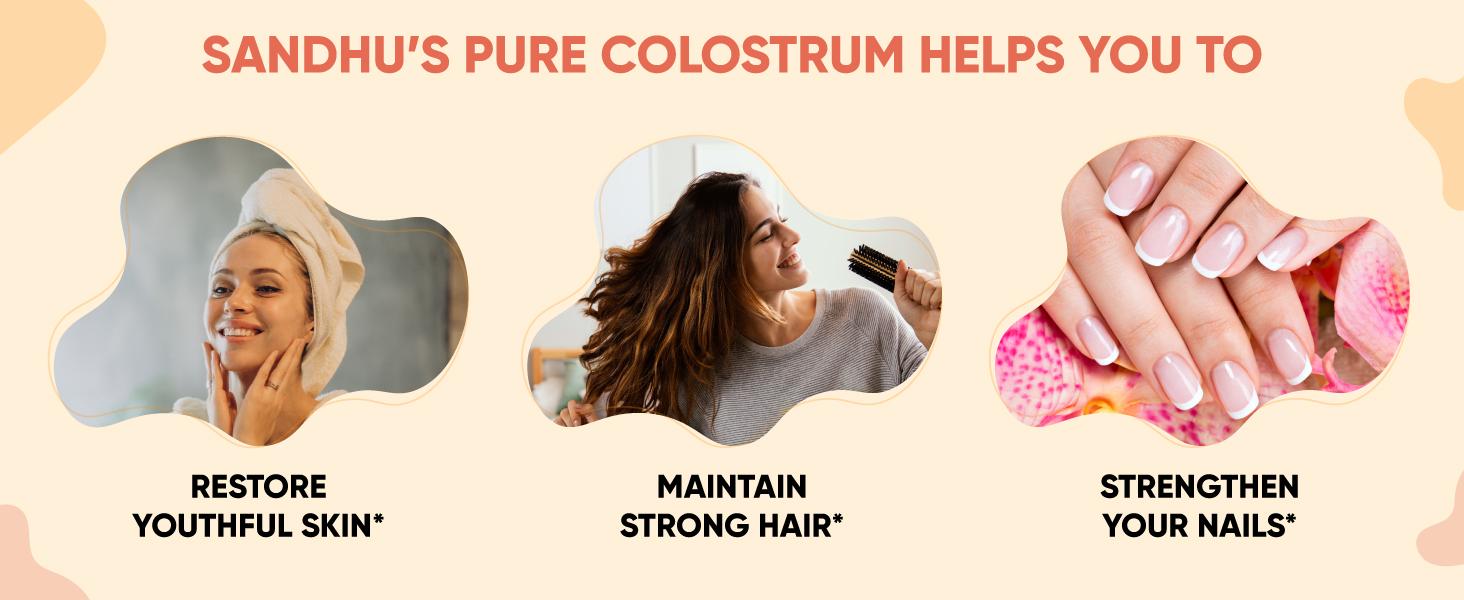 【Sandhus】Bovine Colostrum Digestive Health, Powder 0.28 LBS Edible Supplement