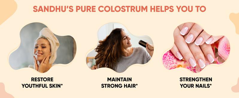 【Sandhus】Bovine Colostrum Digestive Health, Powder 0.28 LBS Edible Supplement