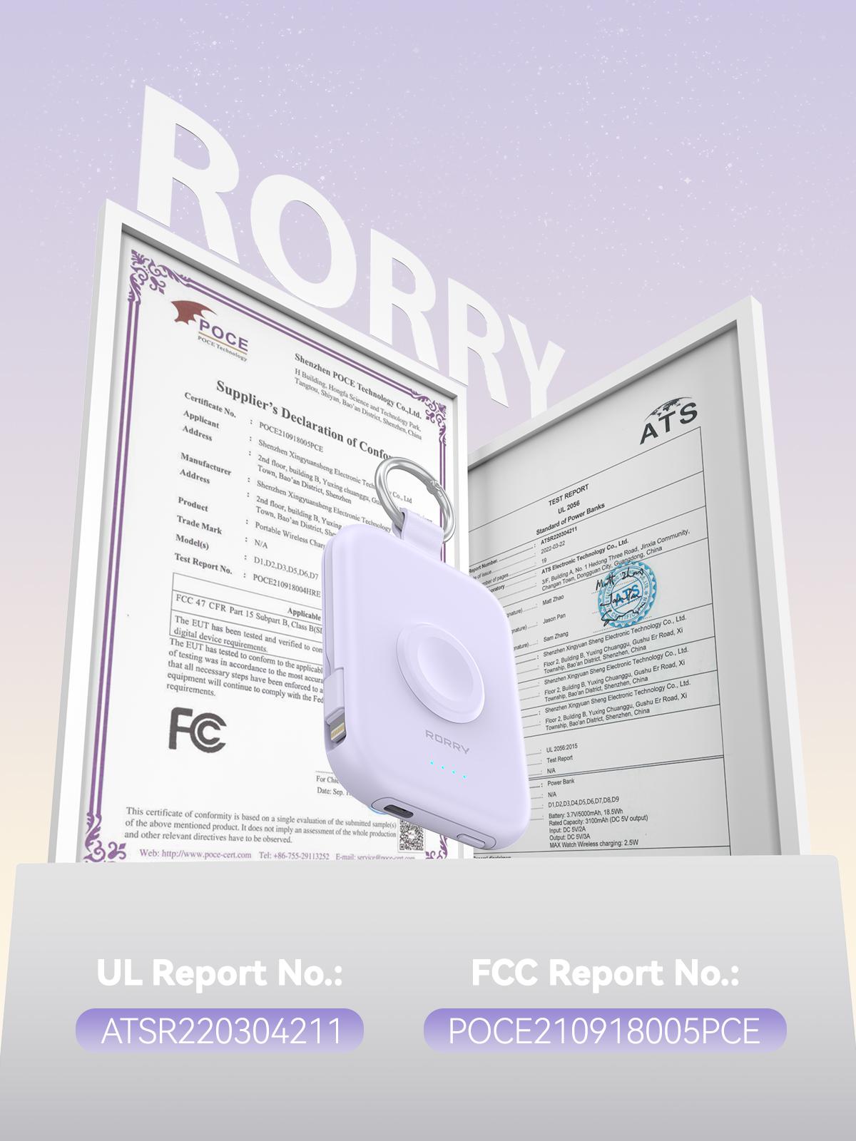 RORRY CharmGo Portable Charger 5000mAh Portable Charger Power Bank with Built-in Cables Travel Keychain Battery Pack for Apple Watch Ultra/11/10/9/8/7/6/SE iPhone Air/17/16/15/14/13/12 Gadgets Compact Device Charging SpringStatements