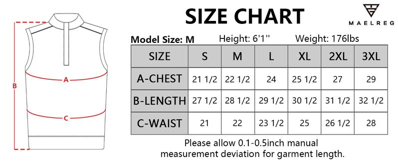 MAELREG Men’s Windproof Vest Ultra-Light Quick-Dry Breathable Stretch Sleeveless Golf Jacket with Zip Pockets