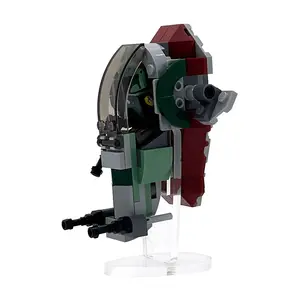 Clear Acrylic Display Stand Compatible with LEGO 75344 Boba Fett Starship (Microfighter) - Set Not Included