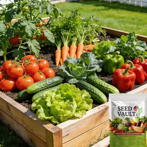 Home Vegetable Seed Kit – 35 High-Quality Varieties for Year-Round Planting – Non-GMO Heirloom Mix for Backyard Gardens, Prepper Storage & Healthy Eating