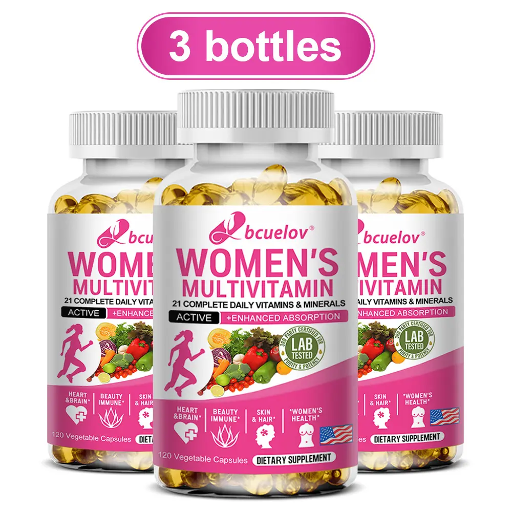 3-Bottle Pack: Women's Multivitamin Health Supplement,Boost energy and immunity.
