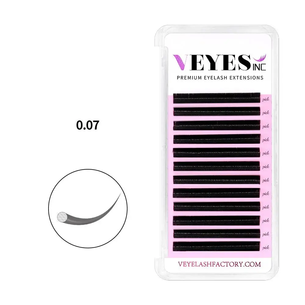Veyes Premium Wispy Natural Eyelash Extensions - 0.07mm Specialty Curls Thin Lashes Clusters, Lengthening Volumizing Lashes for Volume Focused Makeup Use, Volume Focused Lashes