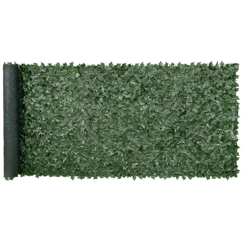 VEVOR Artificial Ivy Privacy Fence, 59x158in Green Wall Screen with Mesh Backing, Strengthened Joints, Rolled Pack, Blocks Views, Natural Look & Elegant Ivy Wall Styling for Outdoor Garden, Balcony
