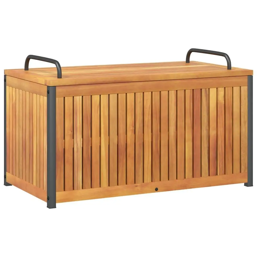 vidaXL Patio Cushion Box, Storage Box, Outdoor Cushion Box, Cushion Container, Garden Cushion Box, Patio Furniture, Solid Wood Acacia and Steel 367608
