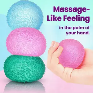 Handmade Grape Beads Mochi Squishy Ball Soft TPR Stress Relief Sensory Fidget Toy Pink Green Blue Safe Worry Free Play