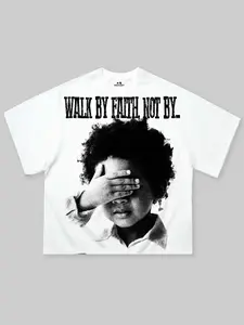 "Walk By Faith" Boxy Oversized Graphic Tee