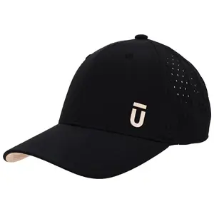 Perforated Nylon Cap with 3D Rubber Logo and Elastic Logo Backstrap