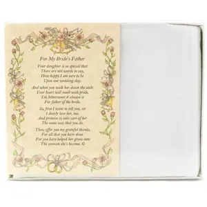 Personalized From the Groom to the Bride's Father Wedding Handkerchief