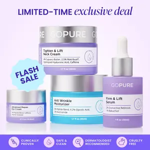 GOPURE Ultimate Firming Set - Firm & Lift Serum, Anti Wrinkle Moisturizer, and Under Eye Cream for Youthful Skin - Clinically Proven, Cruelty Free, and Dermatologist Recommended