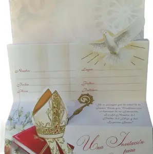 24pcs Confirmación invitaciones para niña o niño, confirm invitations