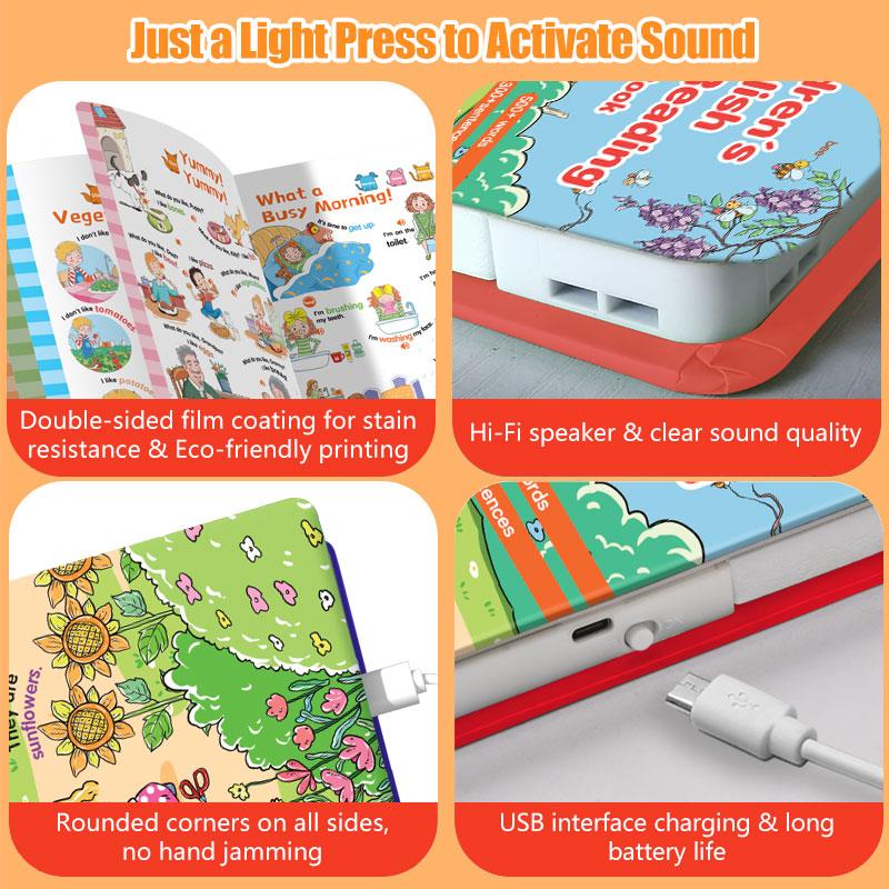Children’s English Graded Reading Sound Toy | 38 Topics · 500+ Words · 300+ Sentences | Interactive, Screen-Free Language Learning Toy for Kids