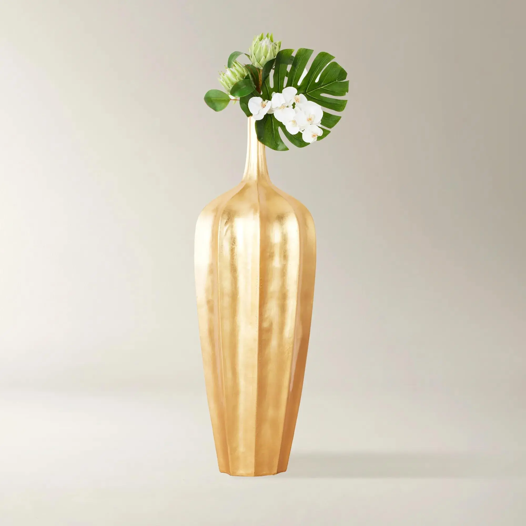 Z Gallerie Accolade Vase Home Decor Accessory Decorative Gold Floral Flowers Design Decoration Modern Plant Vase Luxurious Centerpieces Vases,summerwins,dorm essentials,dorm decor,dorm room decor