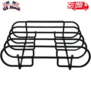 BBQ Rib Rack, Non-Stick Smoker Accessory for Outdoor Grilling & Cooking