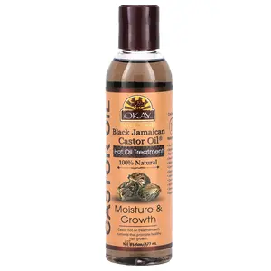 Okay Pure Naturals Black Jamaican Castor Oil, Hot Oil Treatment, 6 oz (177 ml)