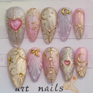 Handmade Gel Press On Nails: Custom Faux Acrylic Nails
