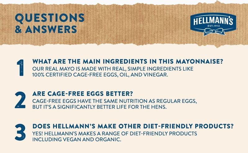 Hellmann's Real Mayonnaise Real Mayo For a Creamy Sandwich Spread or Condiment Gluten Free, Made With 100% Cage-Free Eggs 15 oz Hellmann's Real Mayonnaise Real Mayo For a Creamy Sandwich Spread or Condiment Gluten Free, Made With 100% Cage-Free Eggs 15 oz