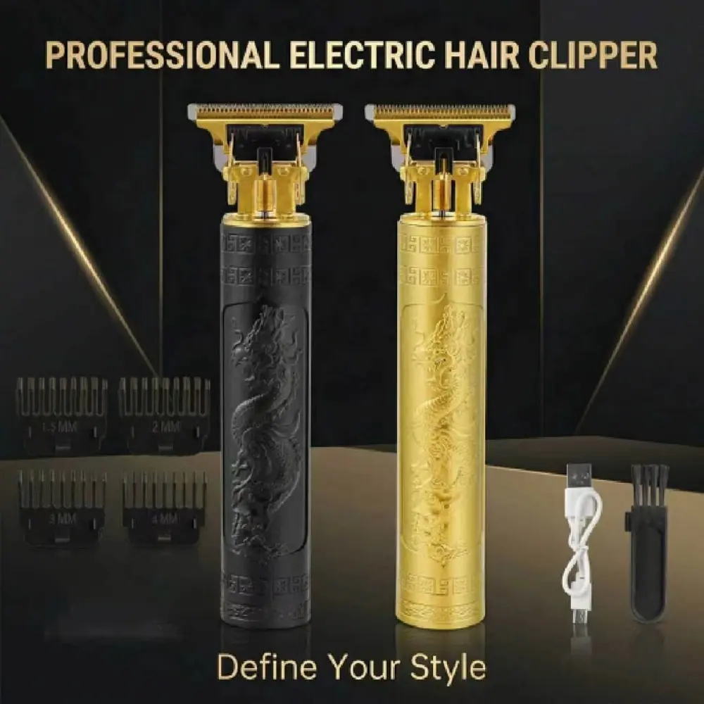 Golden Men's 2-in-1 Cordless Hair Beard Trimmer Cordless Clippers Set, Multifunctional Electric Grooming Device with USB Charging Cable, Portable for Travel & Home Use, Cool Gifts for Guys Mens Gifts for Him