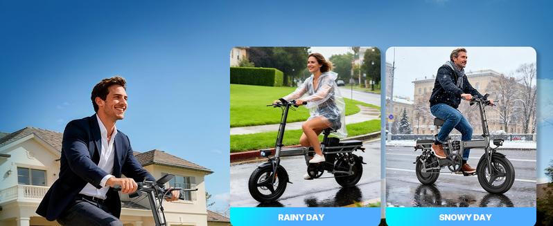 PASLDA Folding Electric Bike for Adults 48V 15Ah Battery 14"/20" Wheels 500W Motor 20MPH Speed 30 Miles Range Multi-Shock Absorption Compact Commuter E-Bike