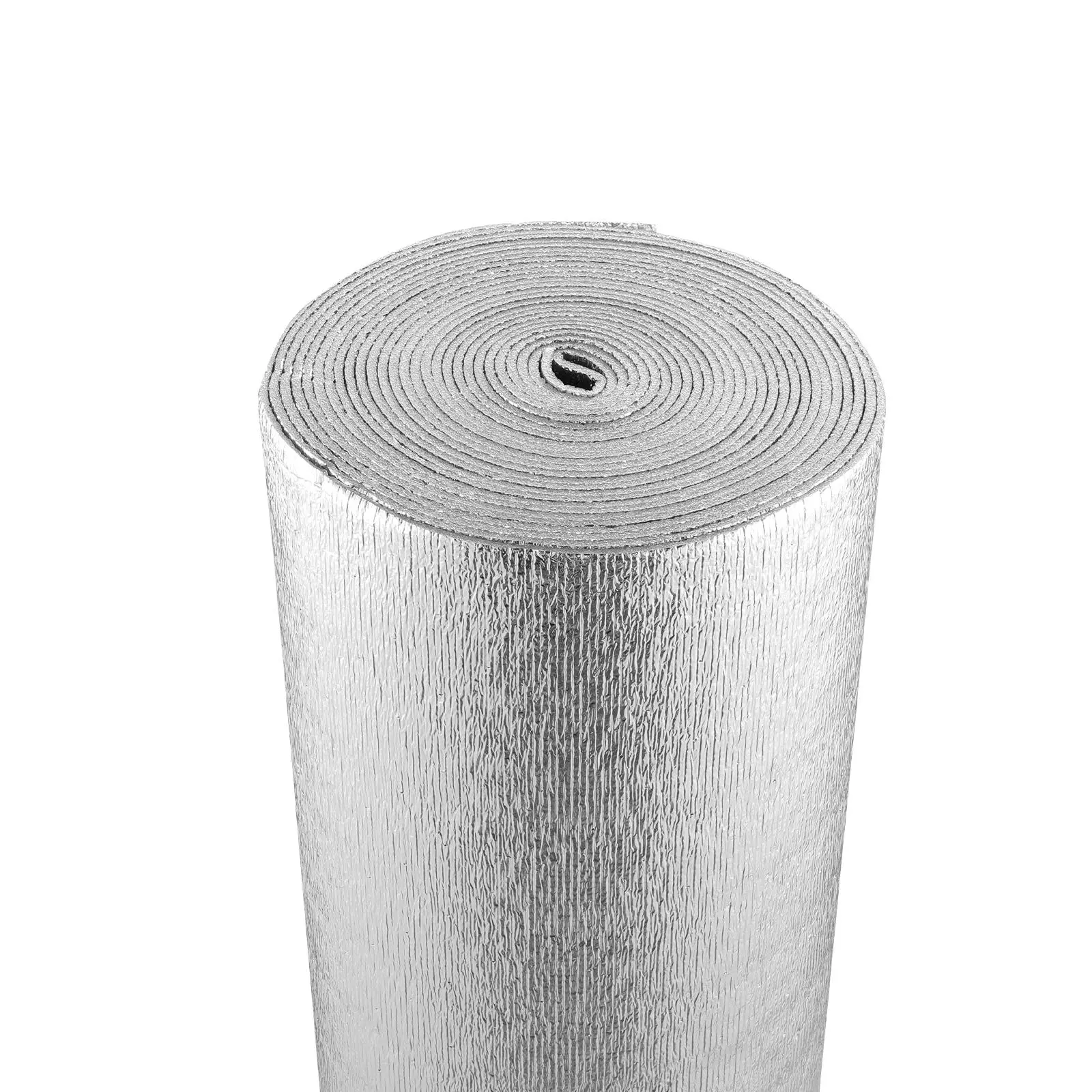 VEVOR 3-in-1 Double-Sided Reflective Insulation Large Roll, 5.5mm Foam Core Radiant Barrier, 48in x 50ft Aluminum Foil EPE Foam Shield, Strong and Lightweight, Vapour Control, Easy Installation, Heat Reflection for DIY Users (Windows, RV Roof)
