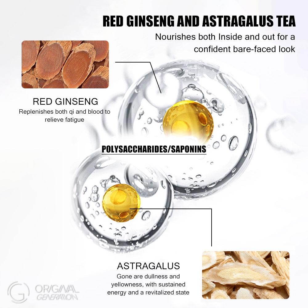 Young Tea Set 60g (6gx10pcs) Morning Afternoon Night:With Red Dates, Mulberry, Poria,,Coix Seed, Pear, Black Wolfberry Jasmine,Ophiopogon Japonicus Pear Red Ginseng Astragalus,Longan Double-petal red rose; Black wolfberry